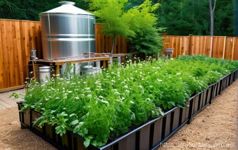 수제맥주 제조법 - Image Prompt 1: The Sustainable Homebrewer's Sanctuary**